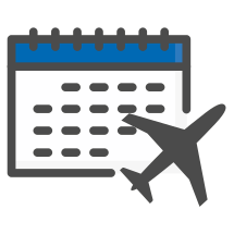 Icona di un calendario delle vacanze